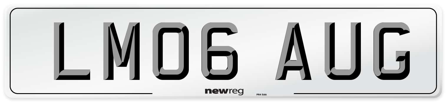 LM06 AUG Number Plate from New Reg